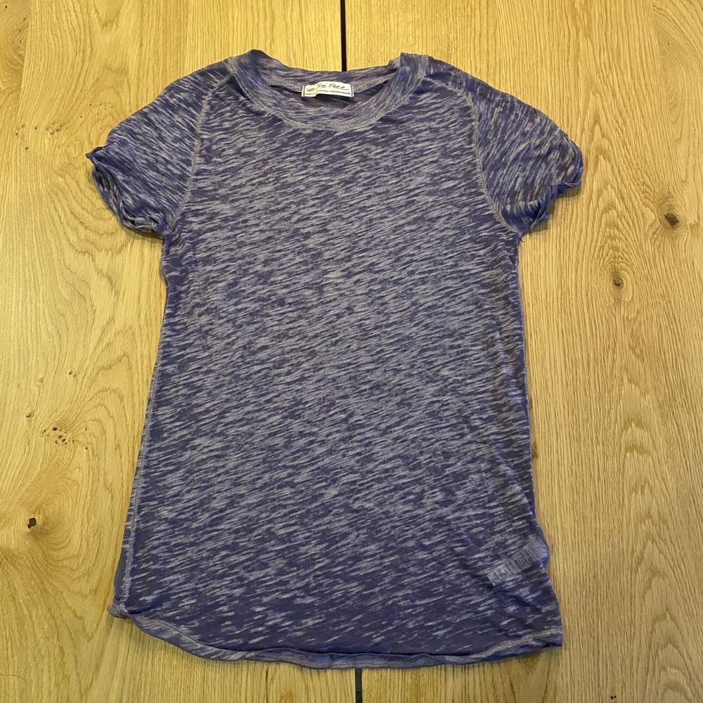 We the free Night Sky burnout tee Women's Small heather purple Sheer